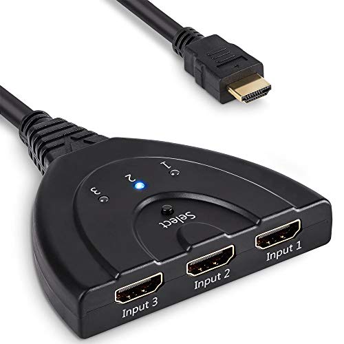 MMOBIEL 3 Port HDMI Switch Splitter HUB with 50 cm Pigtail Cable:...